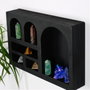 Hanah Home Estantería de Pared de Madera Maciza Negro Cry003-S